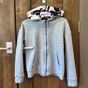 NWOT LOLE ZIP UP HOODIE WITH PINK PALM TREES MEDIUM
